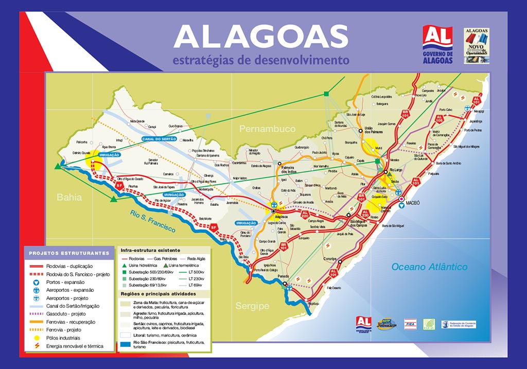 Alagoas Master Plan, mapa de oportunidades de investimento